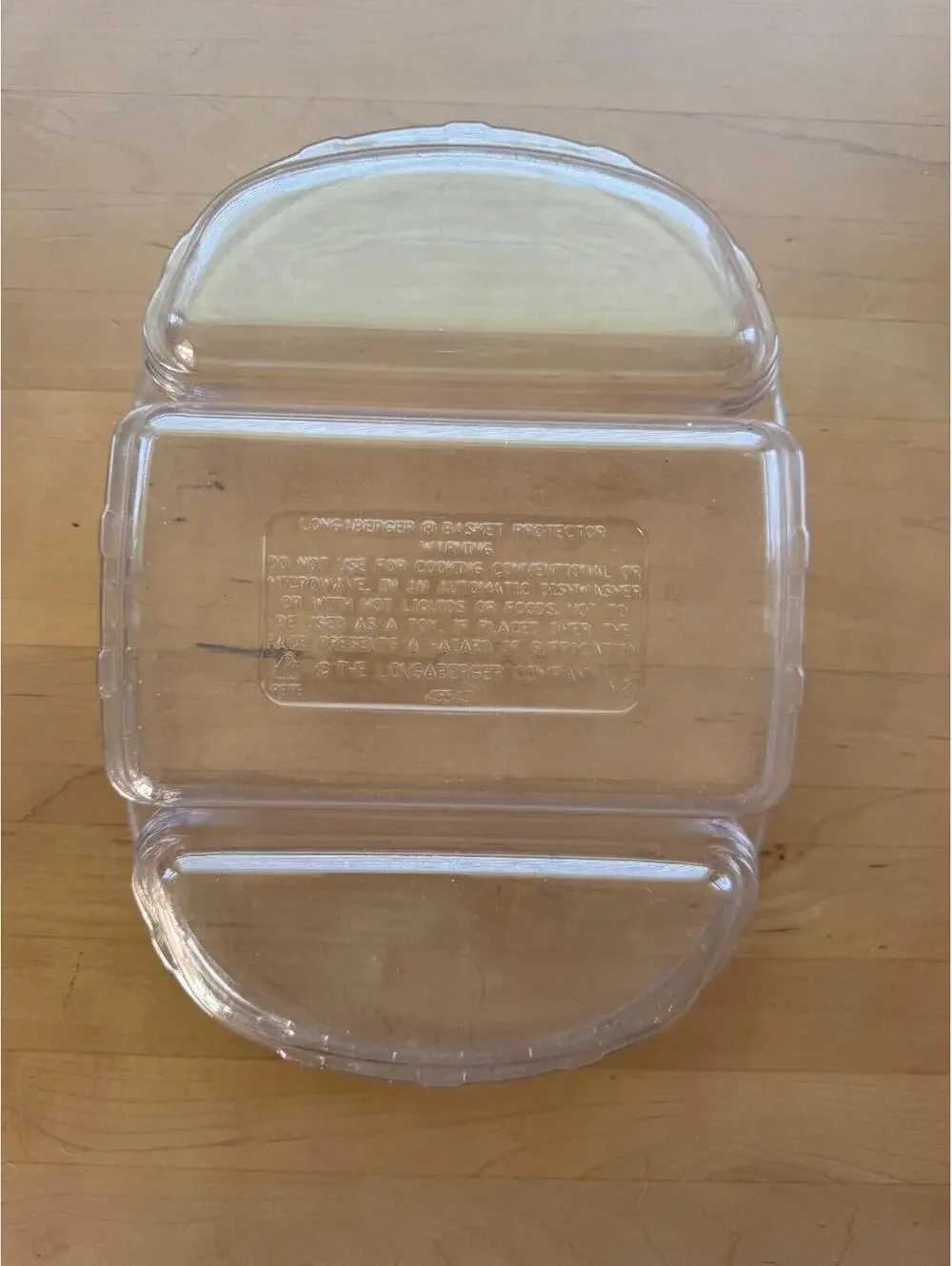 Longaberger Basket Clear Plastic Protector #45543 11.75